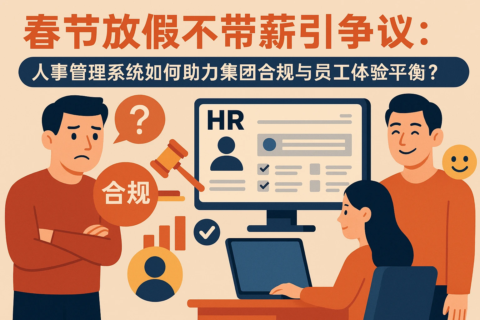 春节放假不带薪引争议:人事管理系统如何助力集团合规与员工体验平衡?