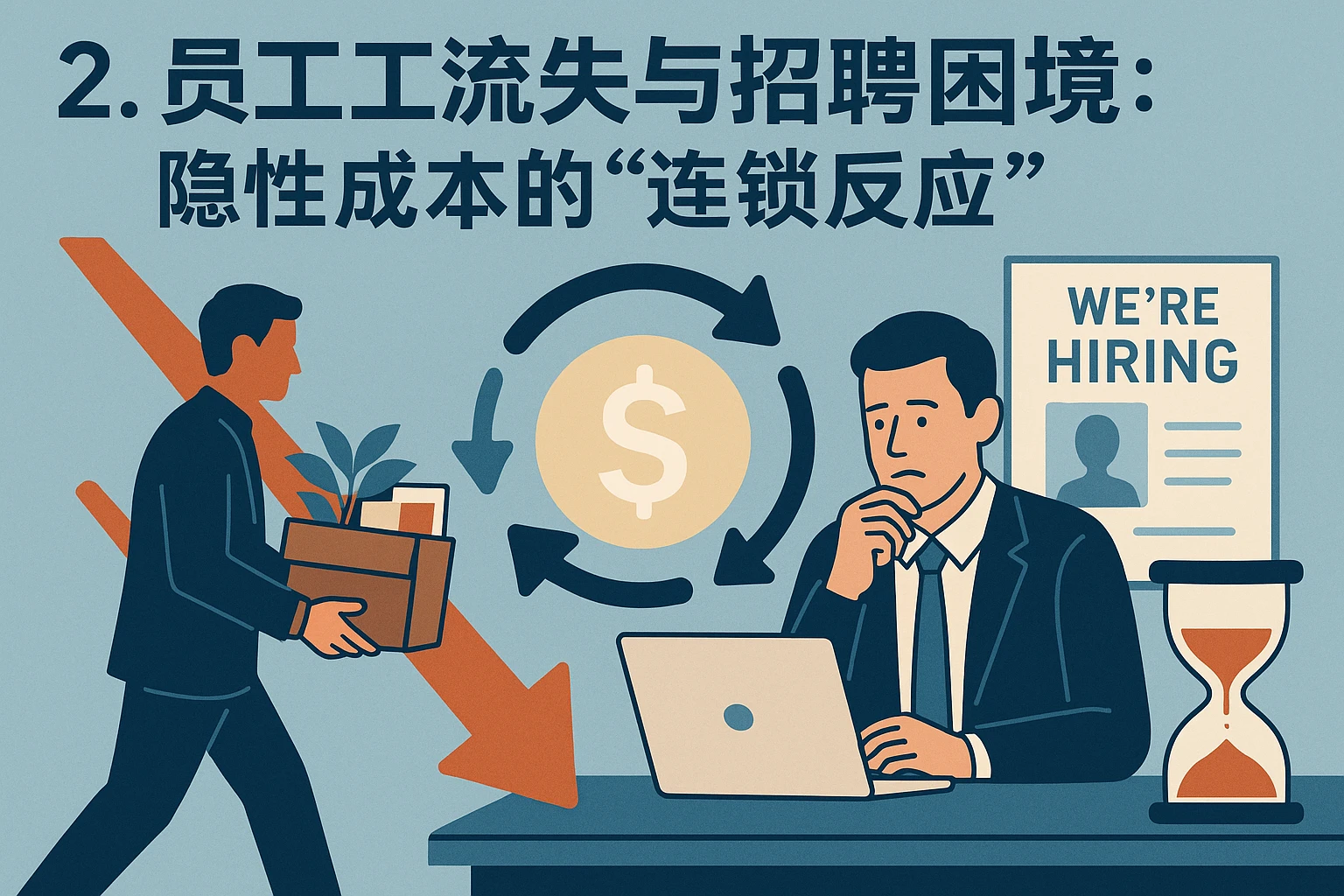 2. 员工流失与招聘困境：隐性成本的“连锁反应”