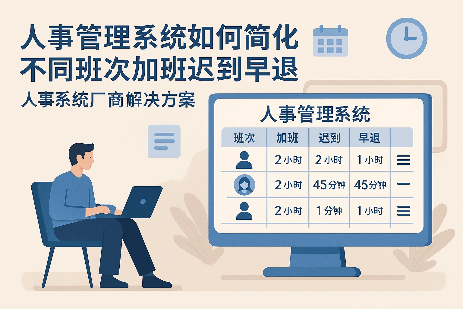 人事管理系统如何简化不同班次加班迟到早退计算 - 人事系统厂商解决方案