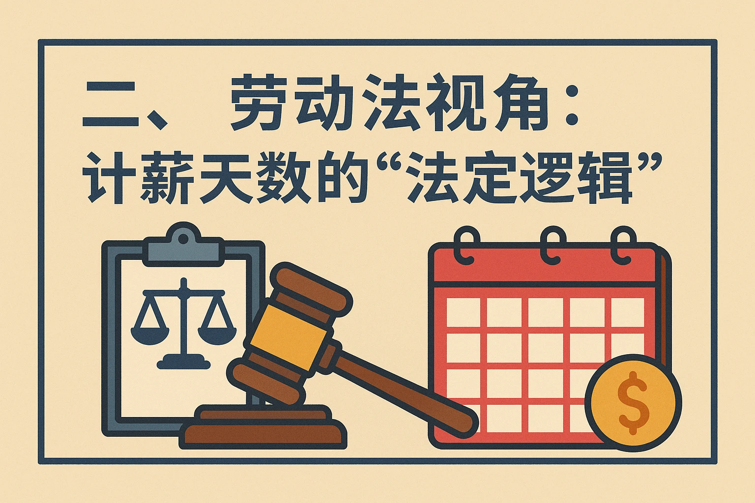 二、劳动法视角:计薪天数的“法定逻辑”