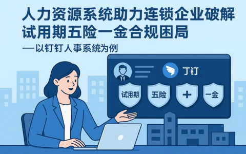 人力资源系统助力连锁企业破解试用期五险一金合规困局——以钉钉人事系统为例