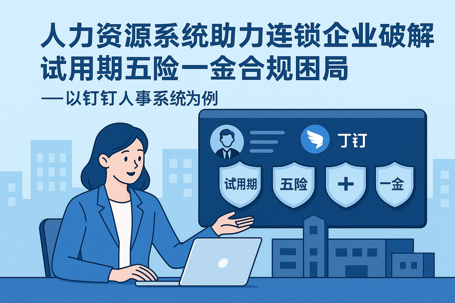 人力资源系统助力连锁企业破解试用期五险一金合规困局——以钉钉人事系统为例