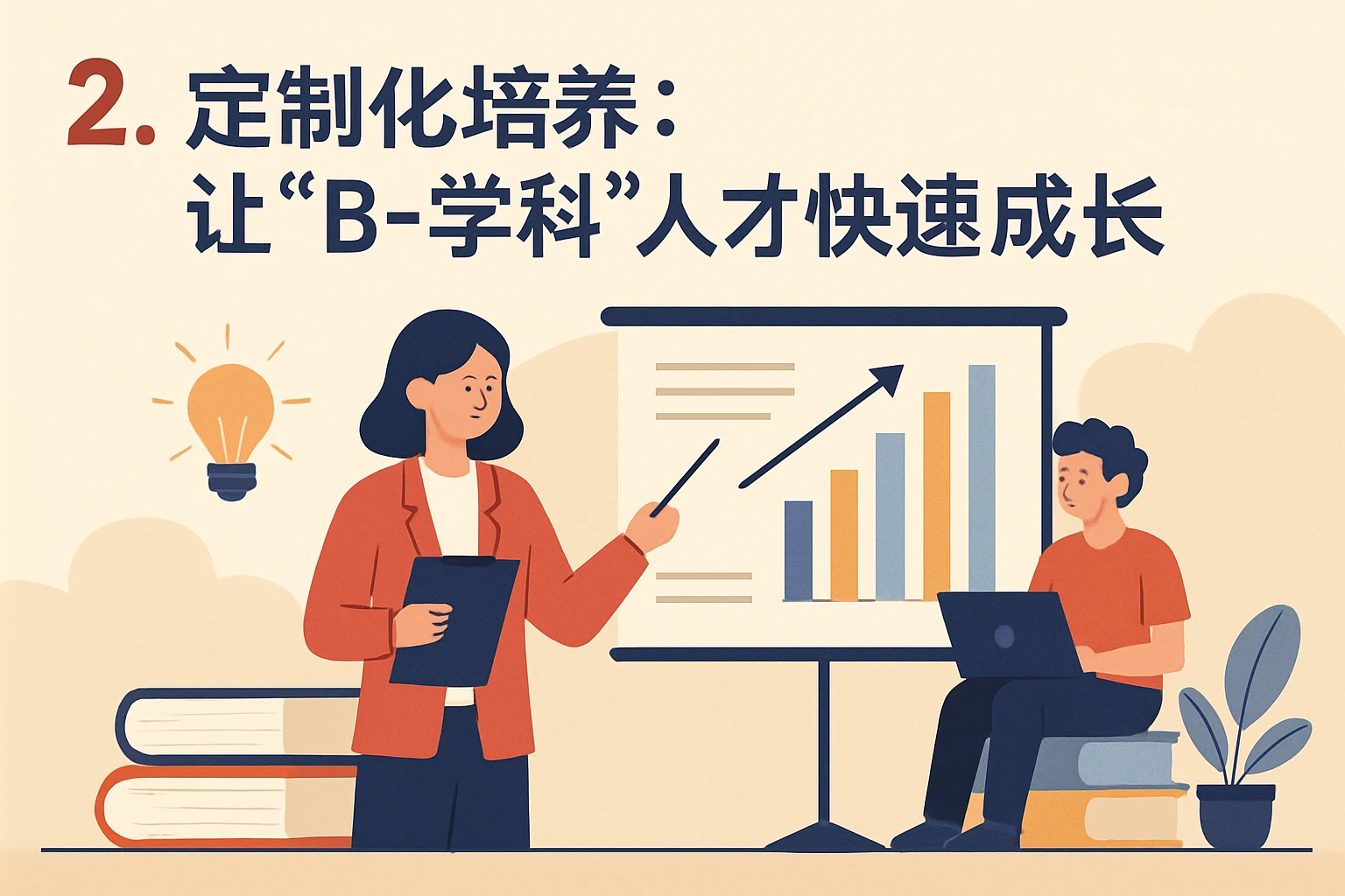 2. 定制化培养：让“B-学科”人才快速成长
