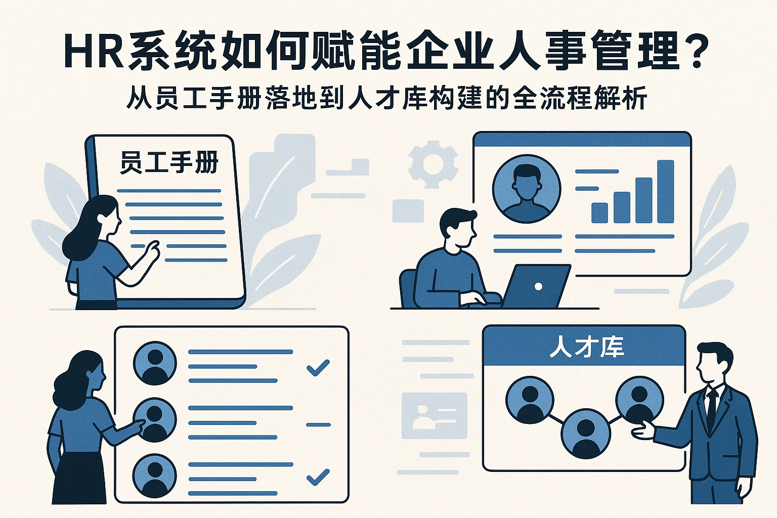 HR系统如何赋能企业人事管理？从员工手册落地到人才库构建的全流程解析