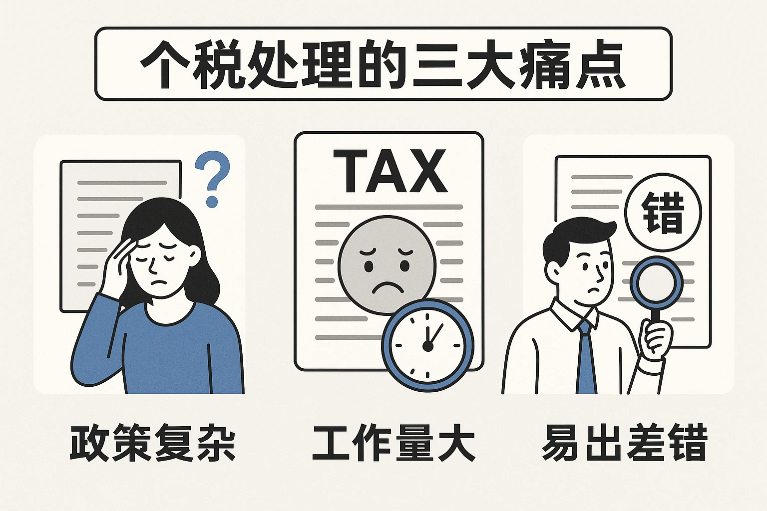 2. 个税处理的三大痛点