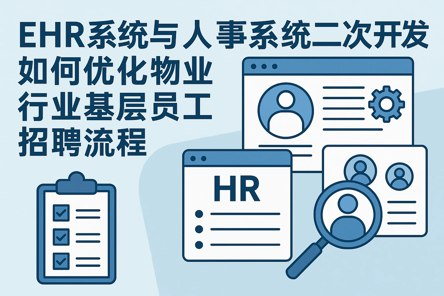 EHR系统与人事系统二次开发如何优化物业行业基层员工招聘流程