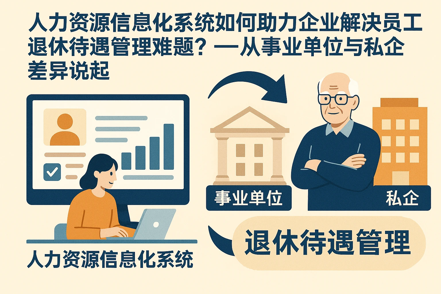 人力资源信息化系统如何助力企业解决员工退休待遇管理难题？——从事业单位与私企差异说起