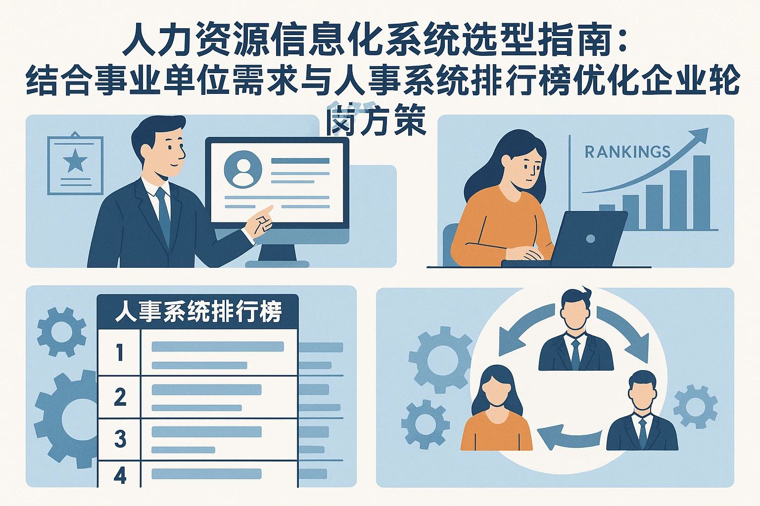 人力资源信息化系统选型指南:结合事业单位需求与人事系统排行榜优化企业轮岗方案