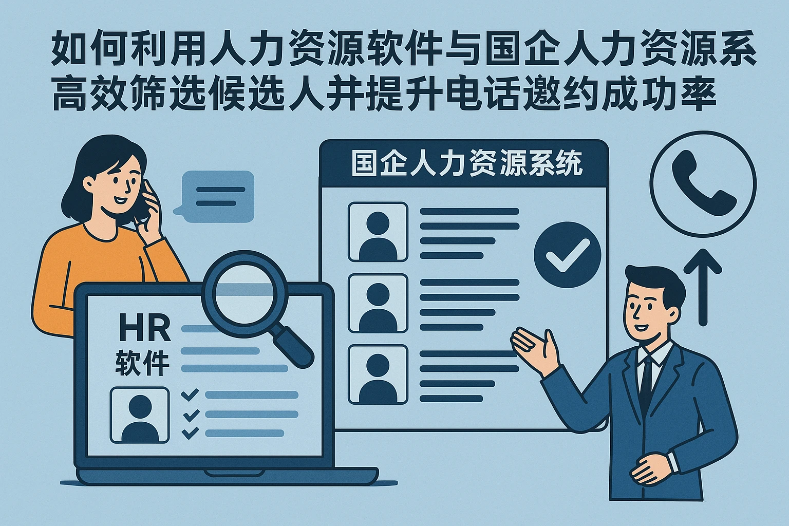 如何利用人力资源软件与国企人力资源系统高效筛选候选人并提升电话邀约成功率