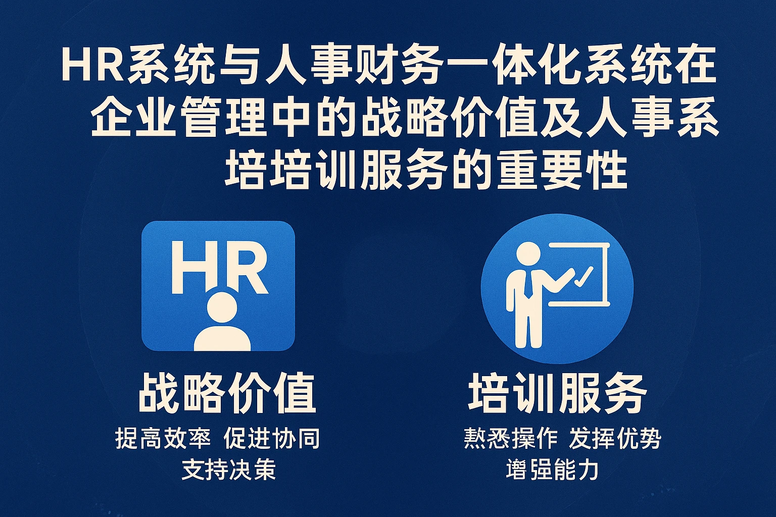 HR系统与人事财务一体化系统在企业管理中的战略价值及人事系统培训服务的重要性