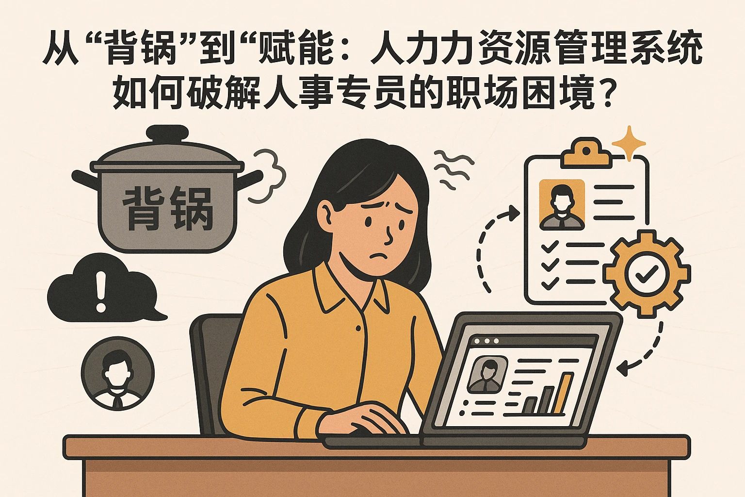 从“背锅”到“赋能”:人力资源管理系统如何破解人事专员的职场困境?