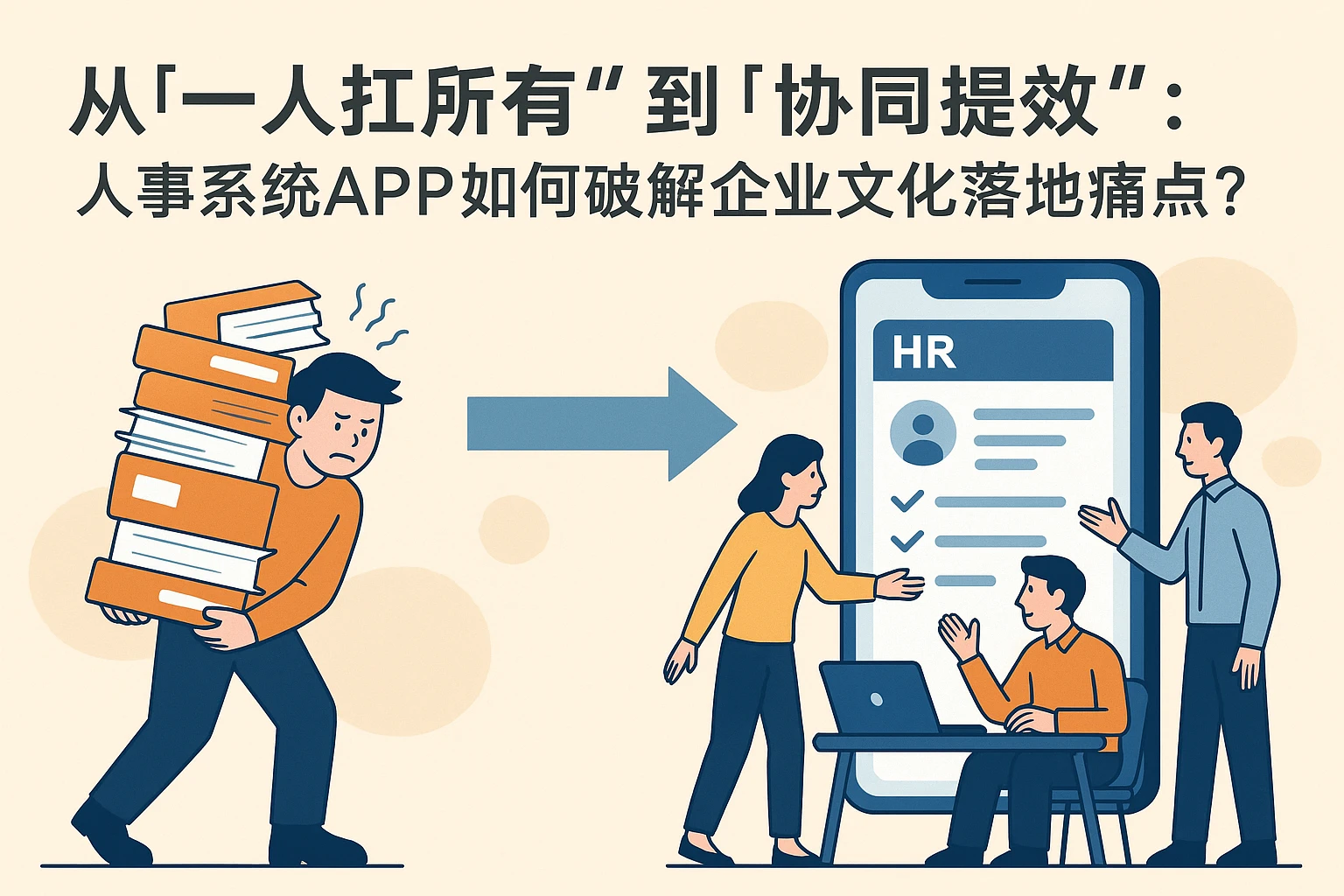 从「一人扛所有」到「协同提效」:人事系统APP如何破解企业文化落地痛点?