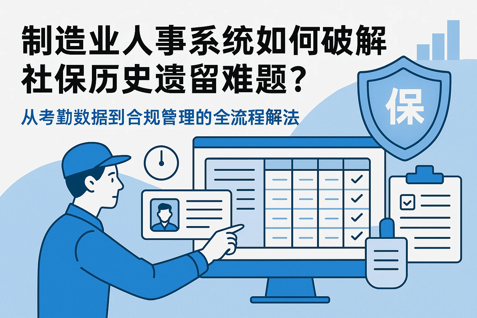制造业人事系统如何破解社保历史遗留难题?从考勤数据到合规管理的全流程解法