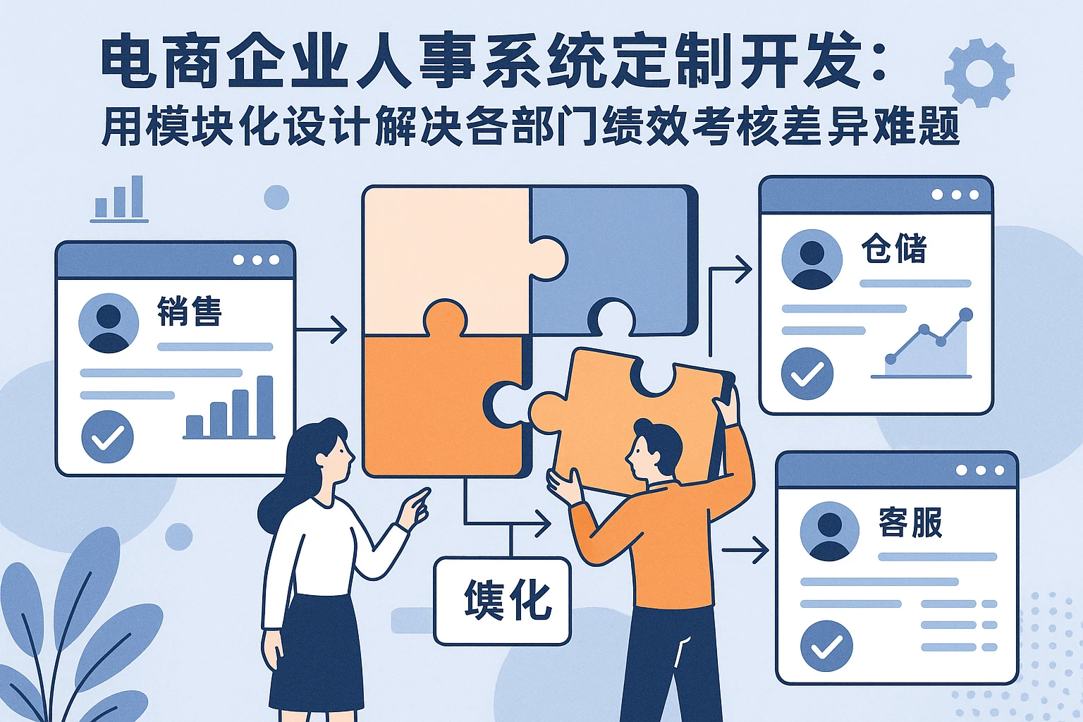 电商企业人事系统定制开发：用模块化设计解决各部门绩效考核差异难题