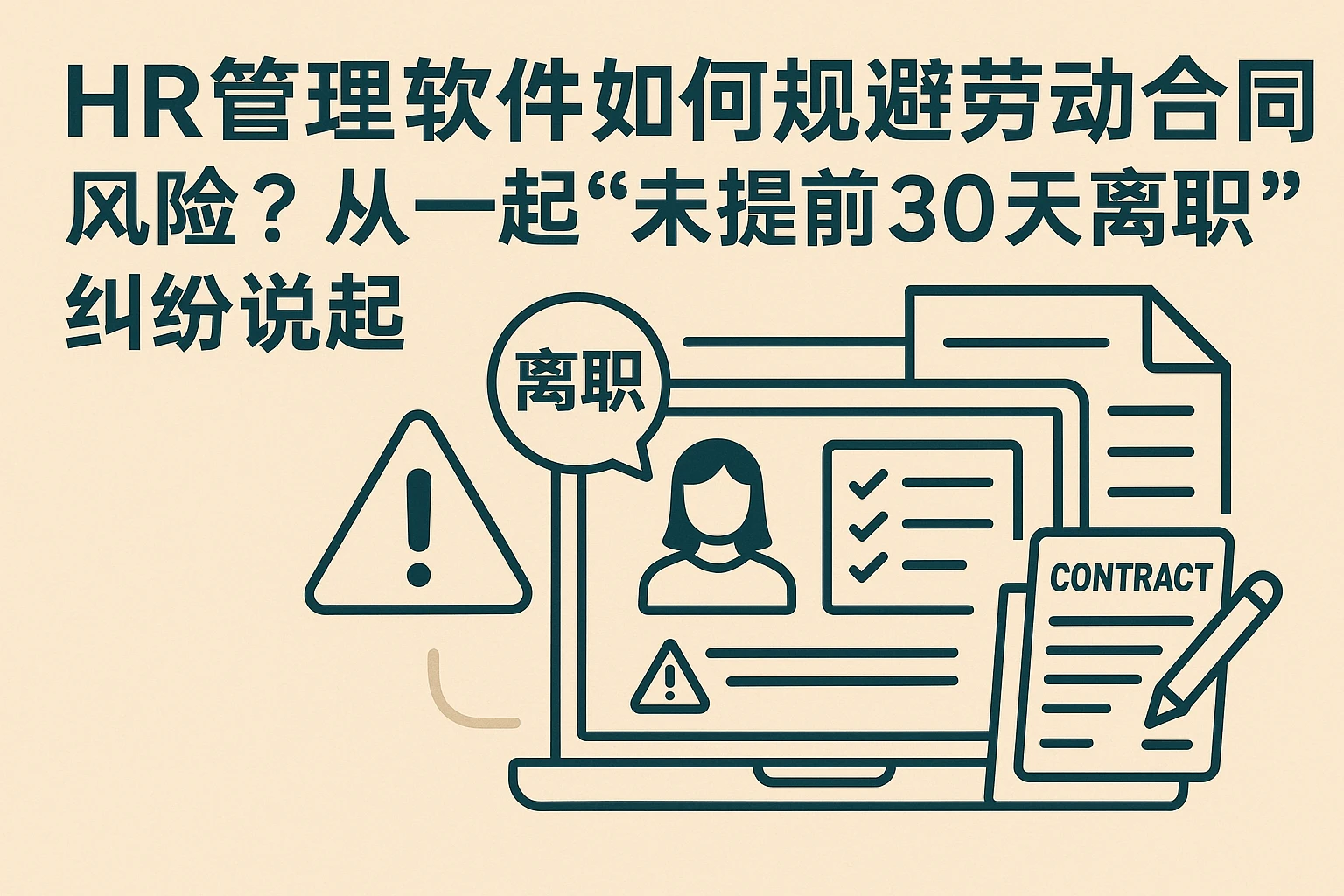 HR管理软件如何规避劳动合同风险?从一起“未提前30天离职”纠纷说起
