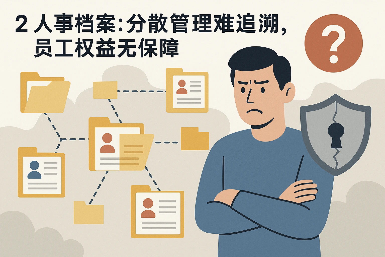 2. 人事档案:分散管理难追溯,员工权益无保障