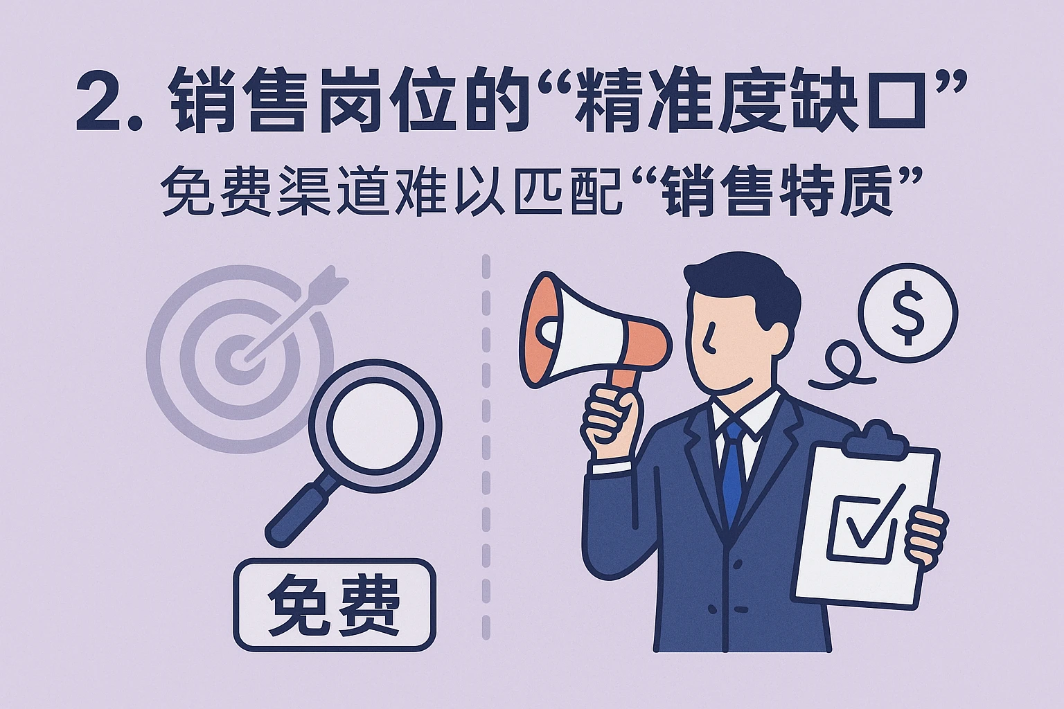 2. 销售岗位的“精准度缺口”:免费渠道难以匹配“销售特质”