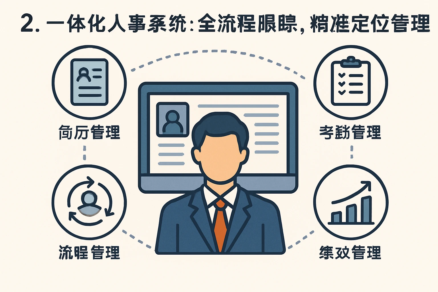 2. 一体化人事系统:全流程跟踪,精准定位管理问题
