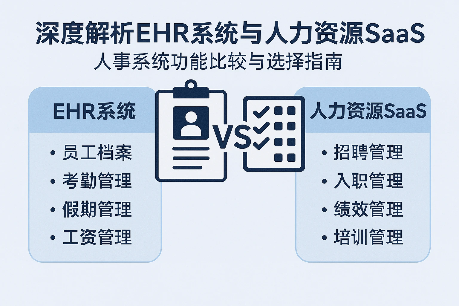 深度解析EHR系统与人力资源SaaS：人事系统功能比较与选择指南