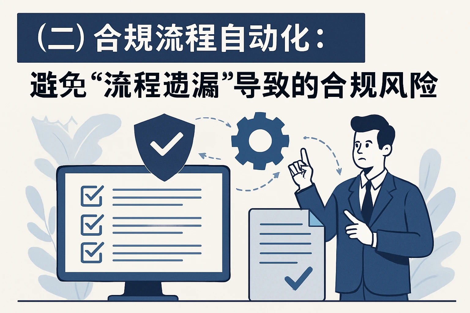 （二）合规流程自动化：避免“流程遗漏”导致的合规风险