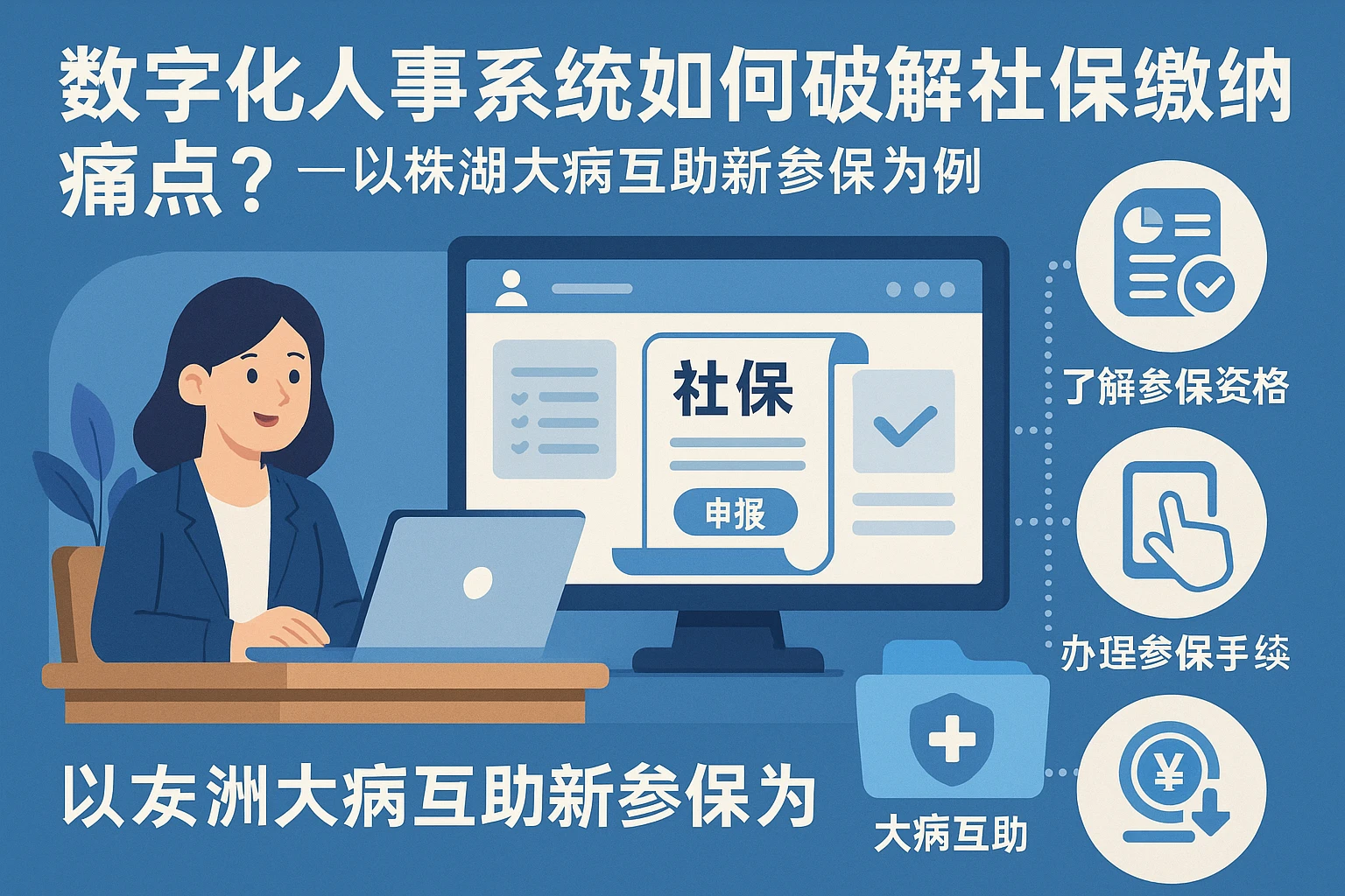 数字化人事系统如何破解社保缴纳痛点?以株洲大病互助新参保为例