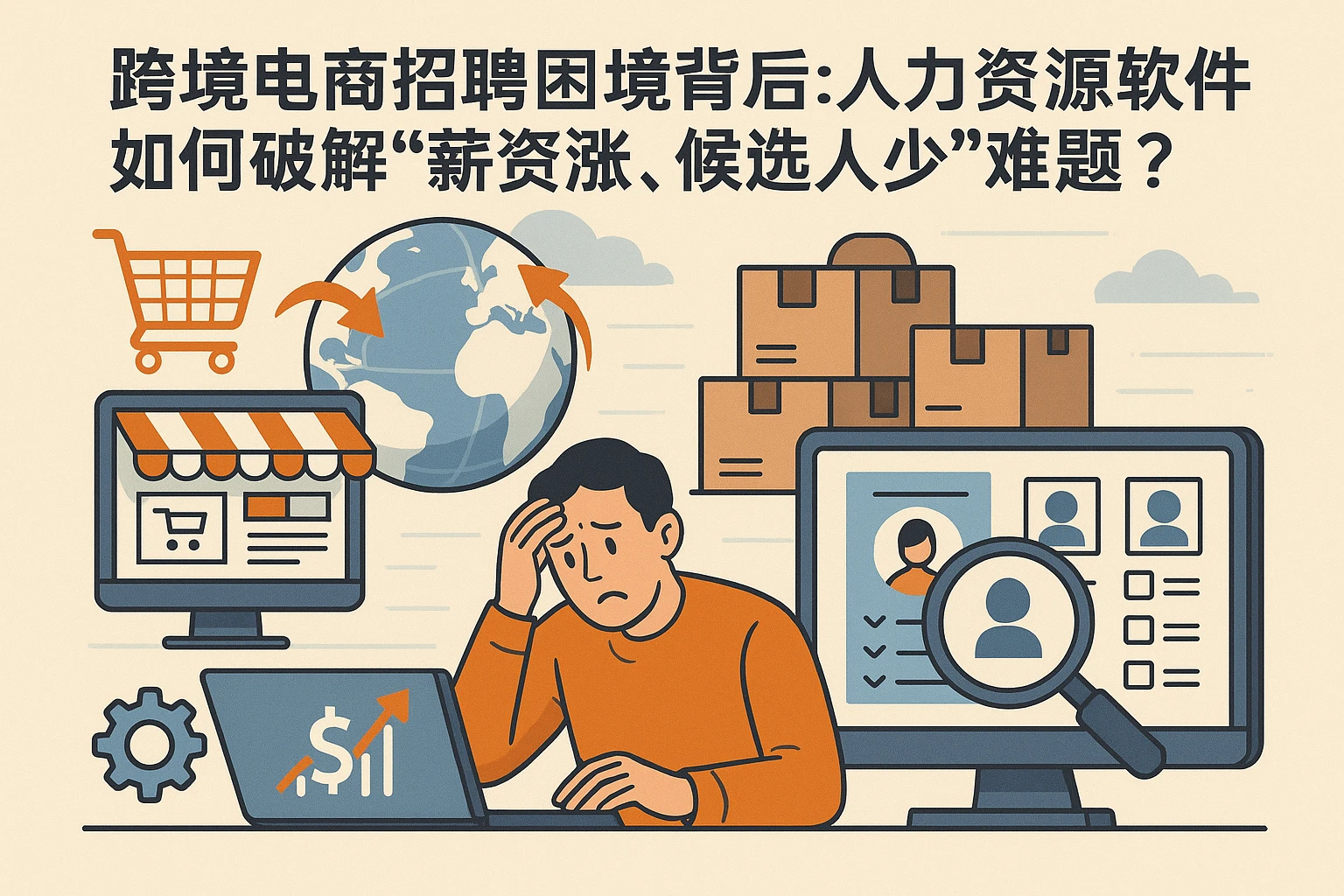 跨境电商招聘困境背后:人力资源软件如何破解“薪资涨、候选人少”难题?