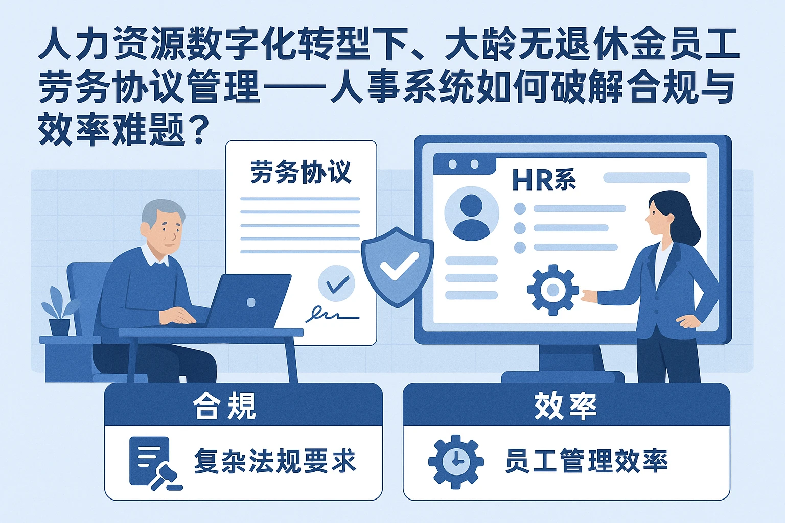 人力资源数字化转型下,大龄无退休金员工劳务协议管理——人事系统如何破解合规与效率难题?