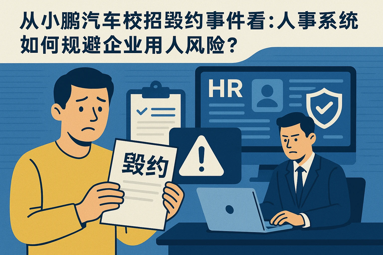 从小鹏汽车校招毁约事件看：人事系统如何规避企业用人风险？