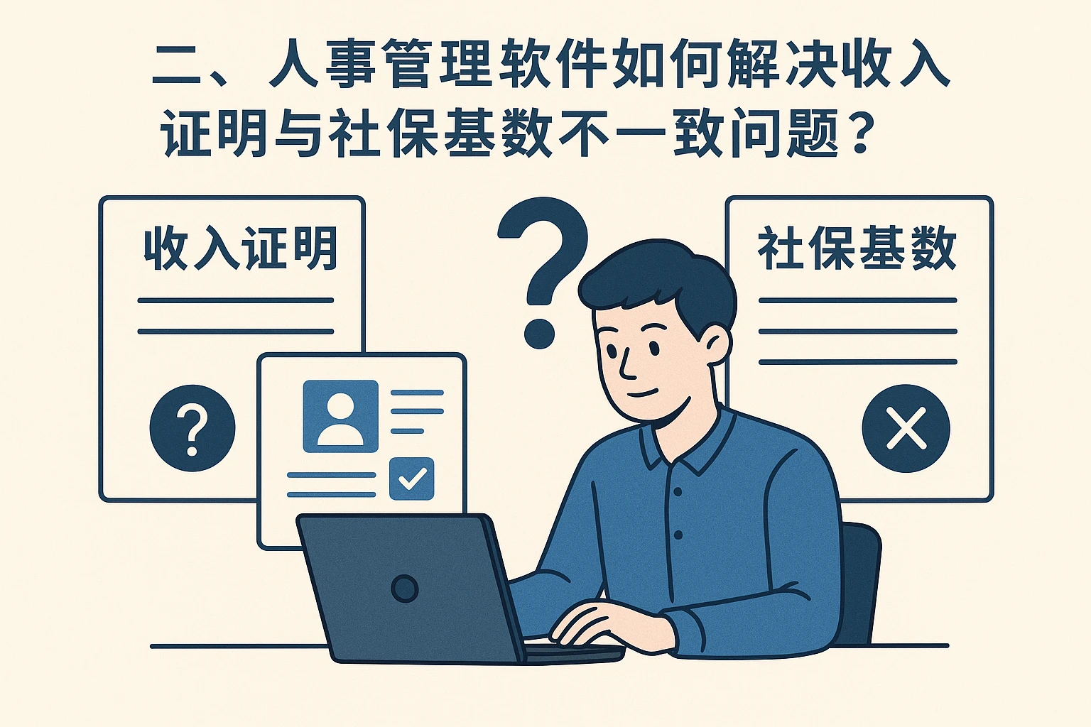 二、人事管理软件如何解决收入证明与社保基数不一致问题?