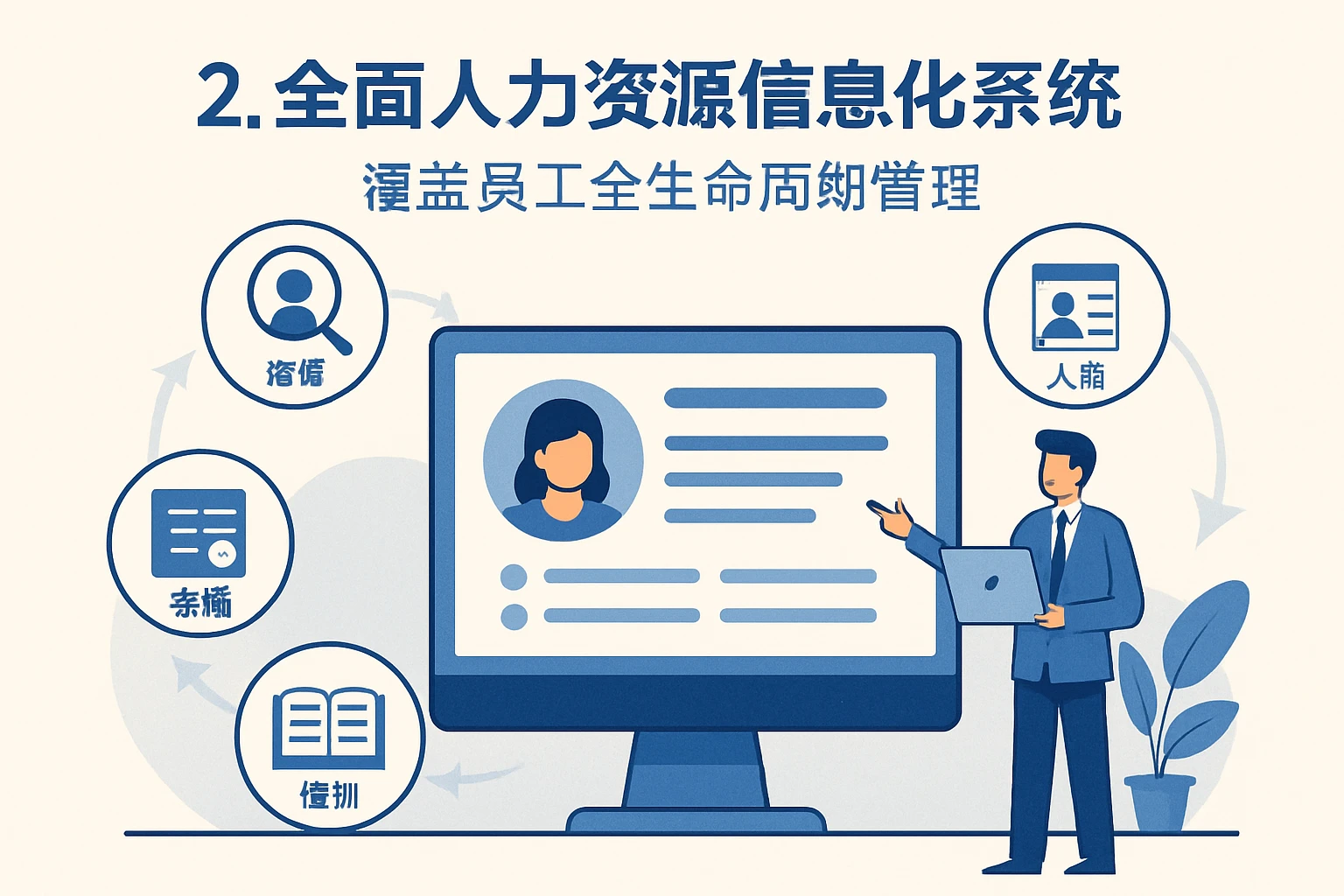 2. 全面人力资源信息化系统：覆盖员工全生命周期管理