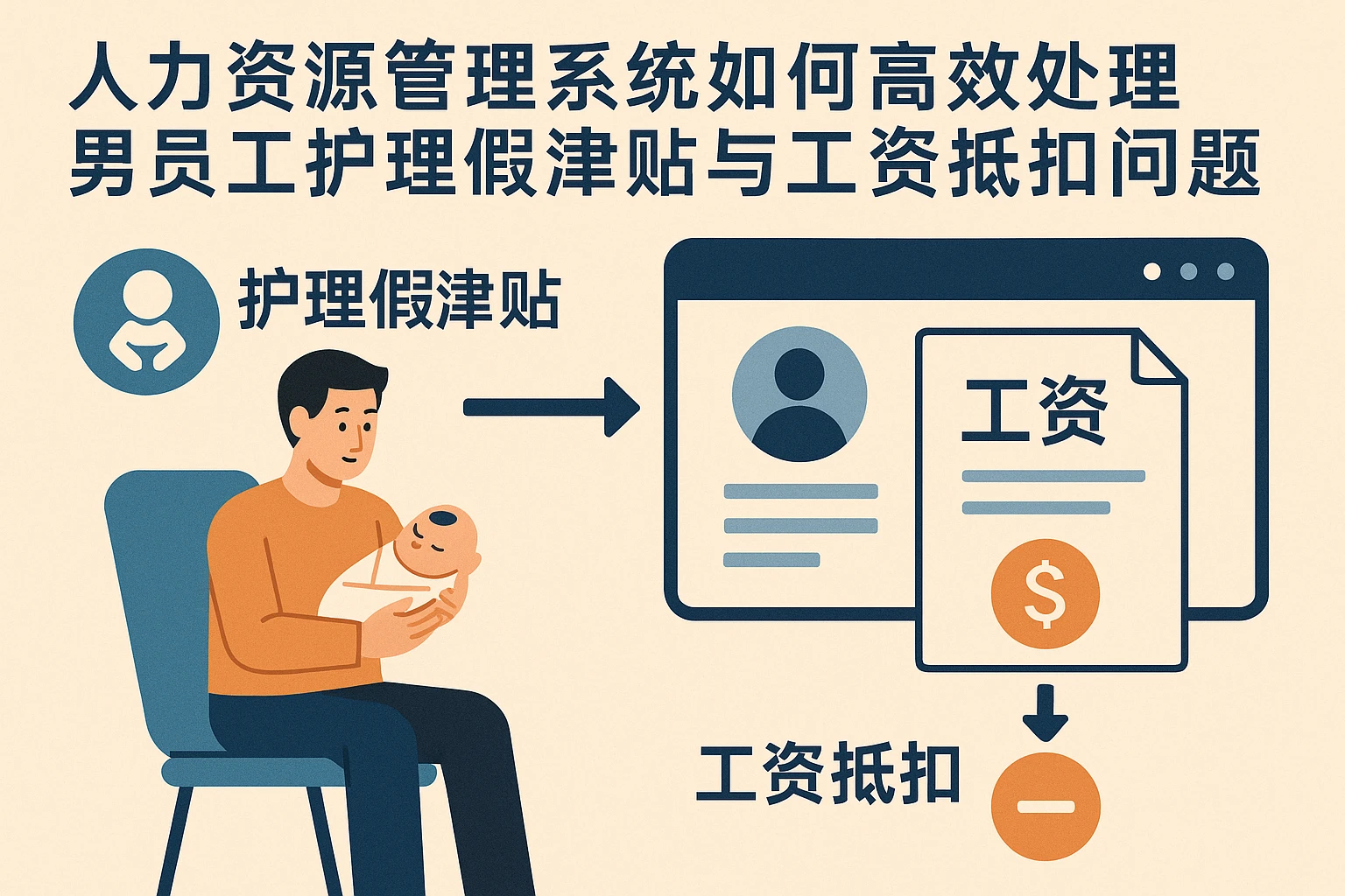 人力资源管理系统如何高效处理男员工护理假津贴与工资抵扣问题