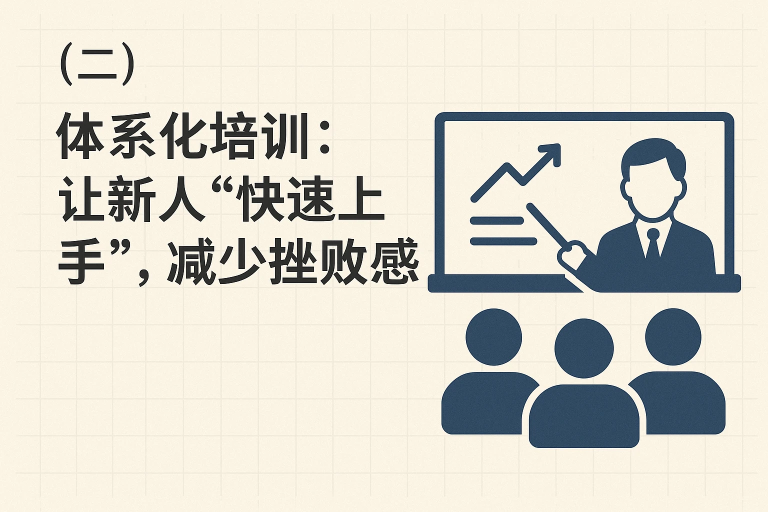 (二)体系化培训:让新人“快速上手”,减少挫败感