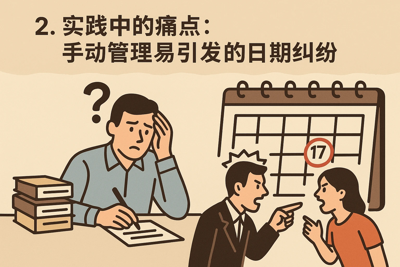 2. 实践中的痛点：手动管理易引发的日期纠纷