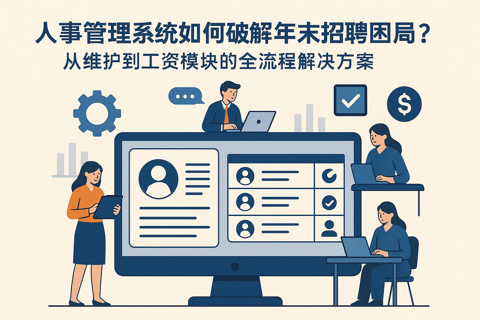 人事管理系统如何破解年末招聘困局？从维护到工资模块的全流程解决方案