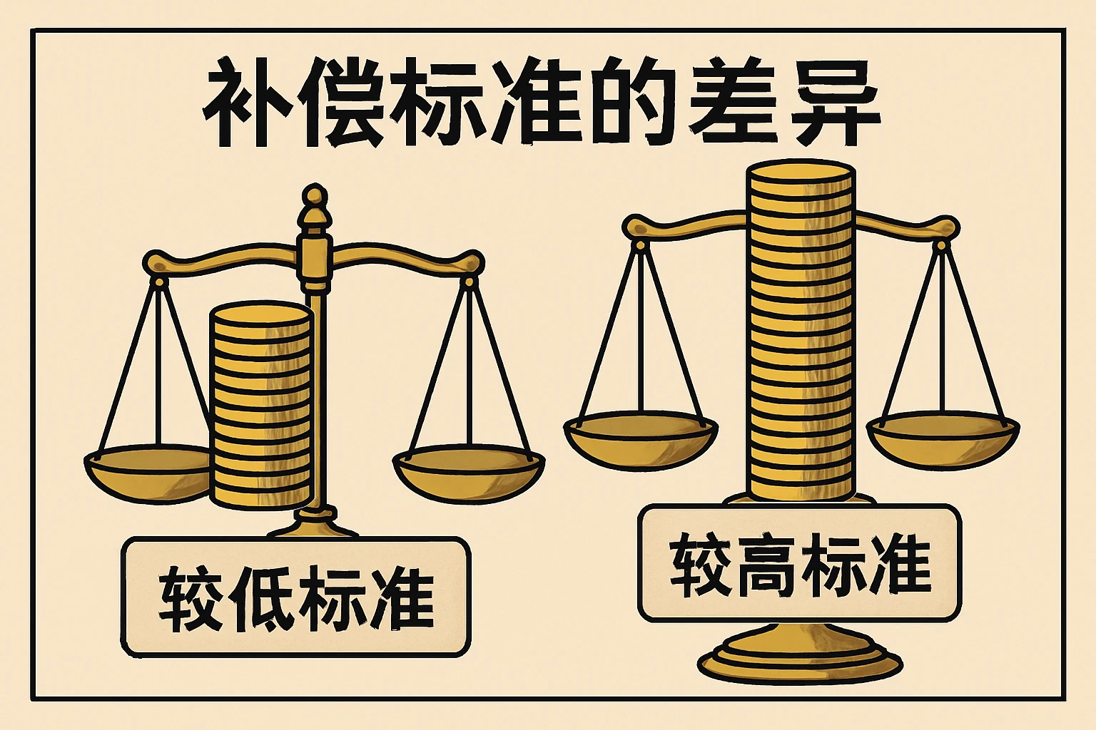 补偿标准的差异