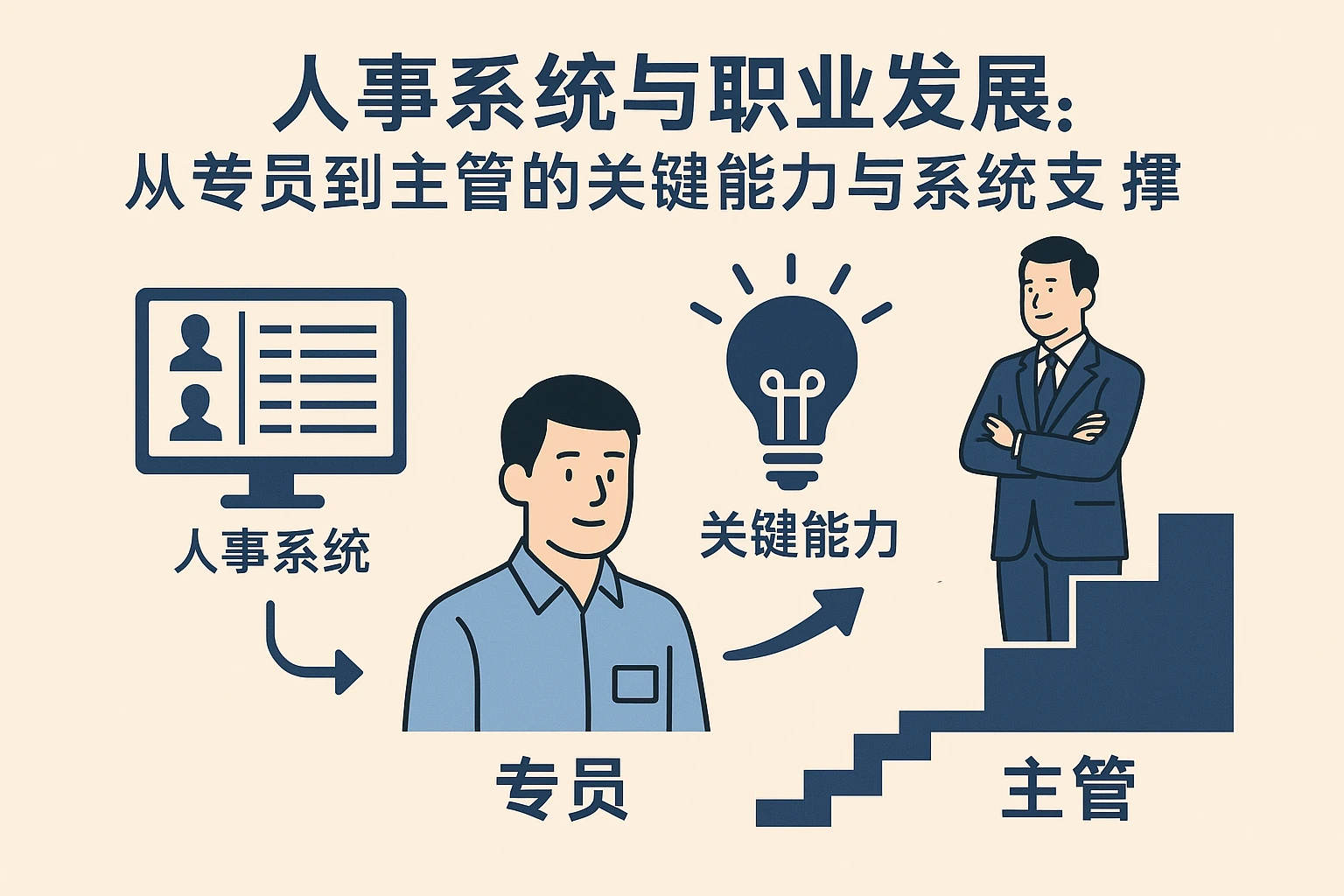 人事系统与职业发展:从专员到主管的关键能力与系统支撑