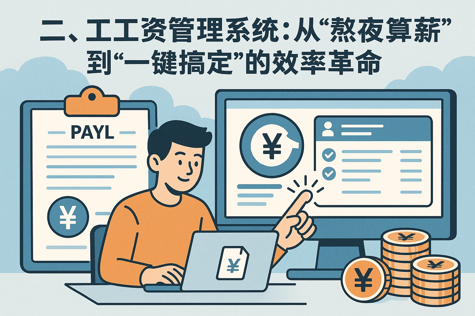 二、工资管理系统：从“熬夜算薪”到“一键搞定”的效率革命