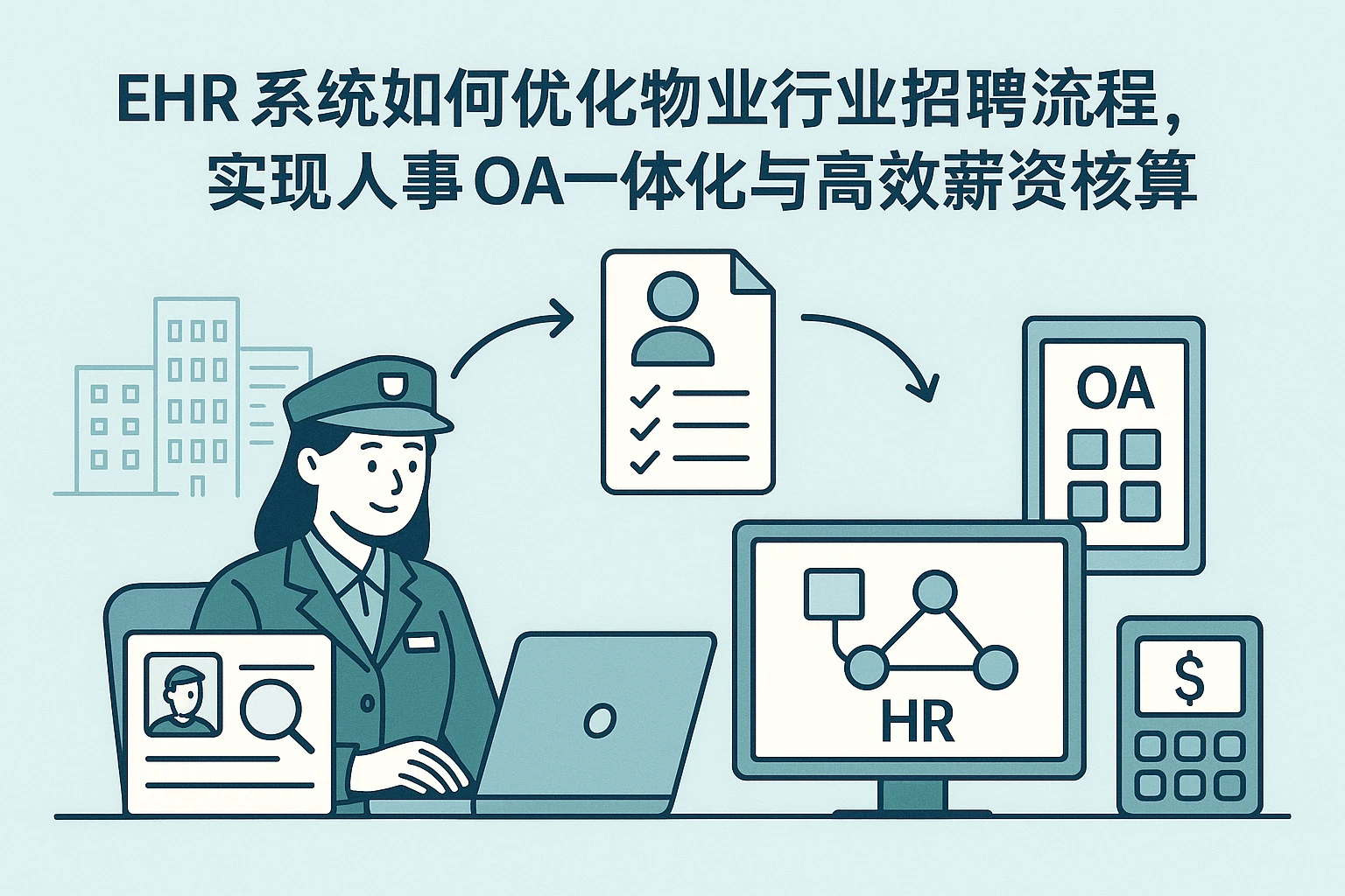 ehr系统如何优化物业行业招聘流程,实现人事OA一体化与高效薪资核算