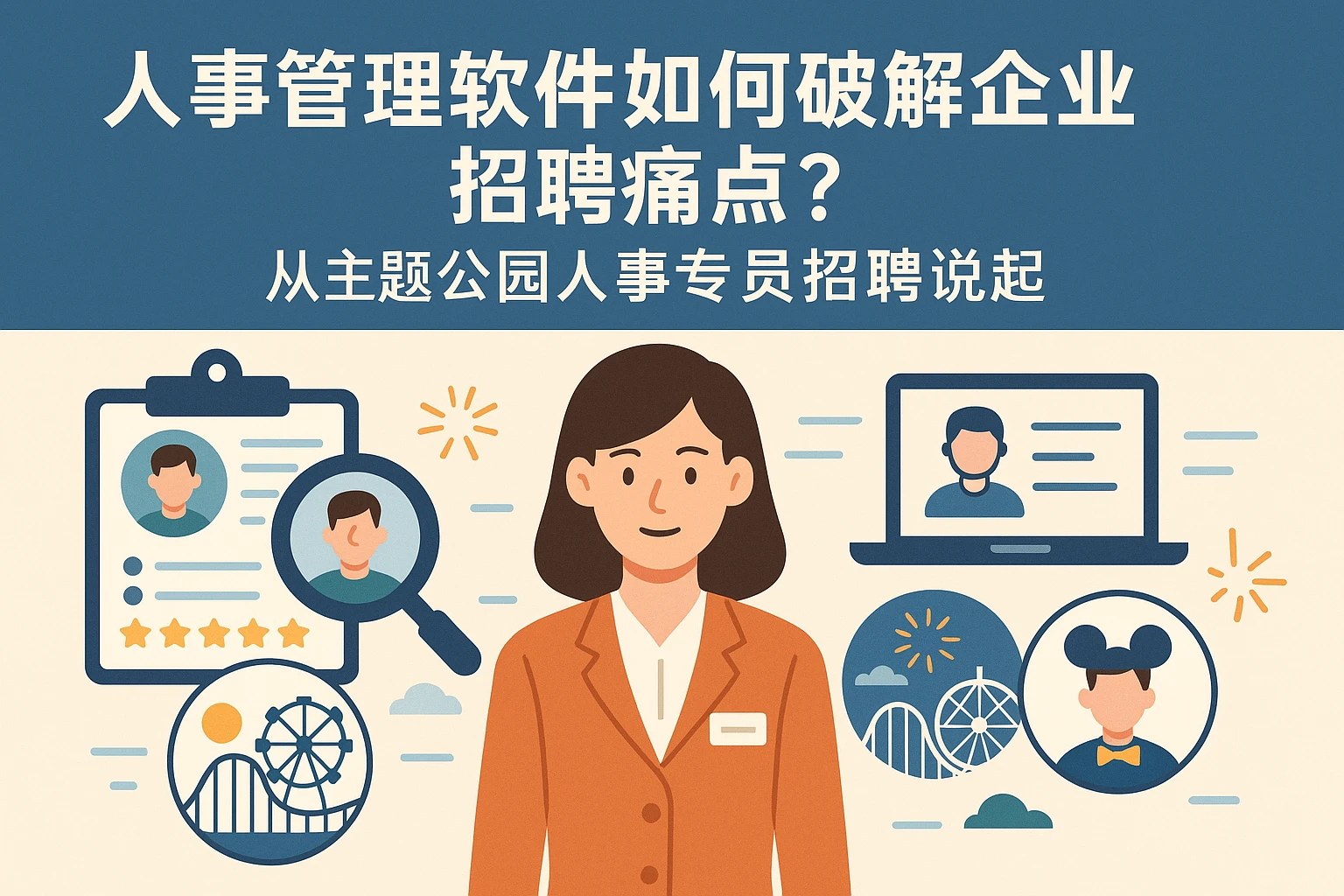 人事管理软件如何破解企业招聘痛点？从主题公园人事专员招聘说起
