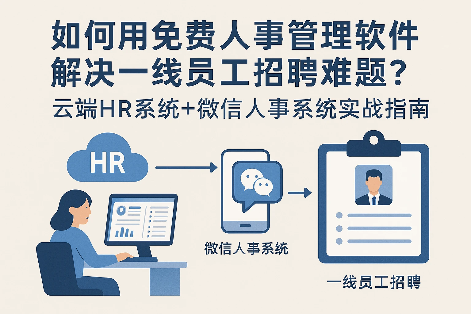 如何用免费人事管理软件解决一线员工招聘难题？云端HR系统+微信人事系统实战指南