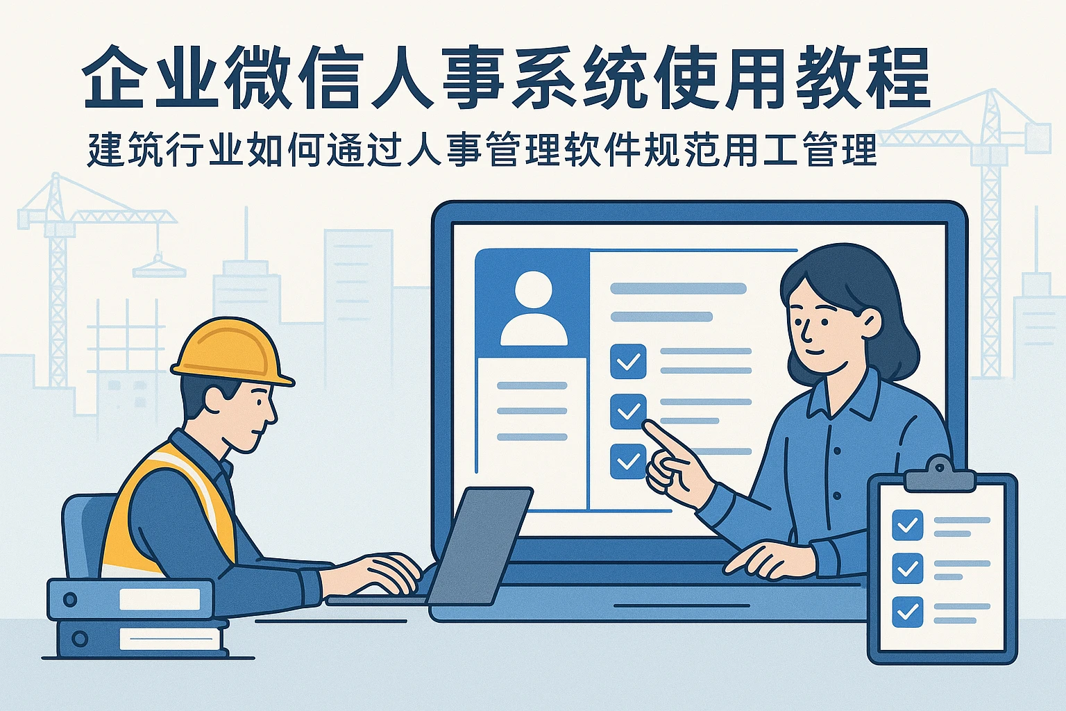 企业微信人事系统使用教程:建筑行业如何通过人事管理软件规范用工管理
