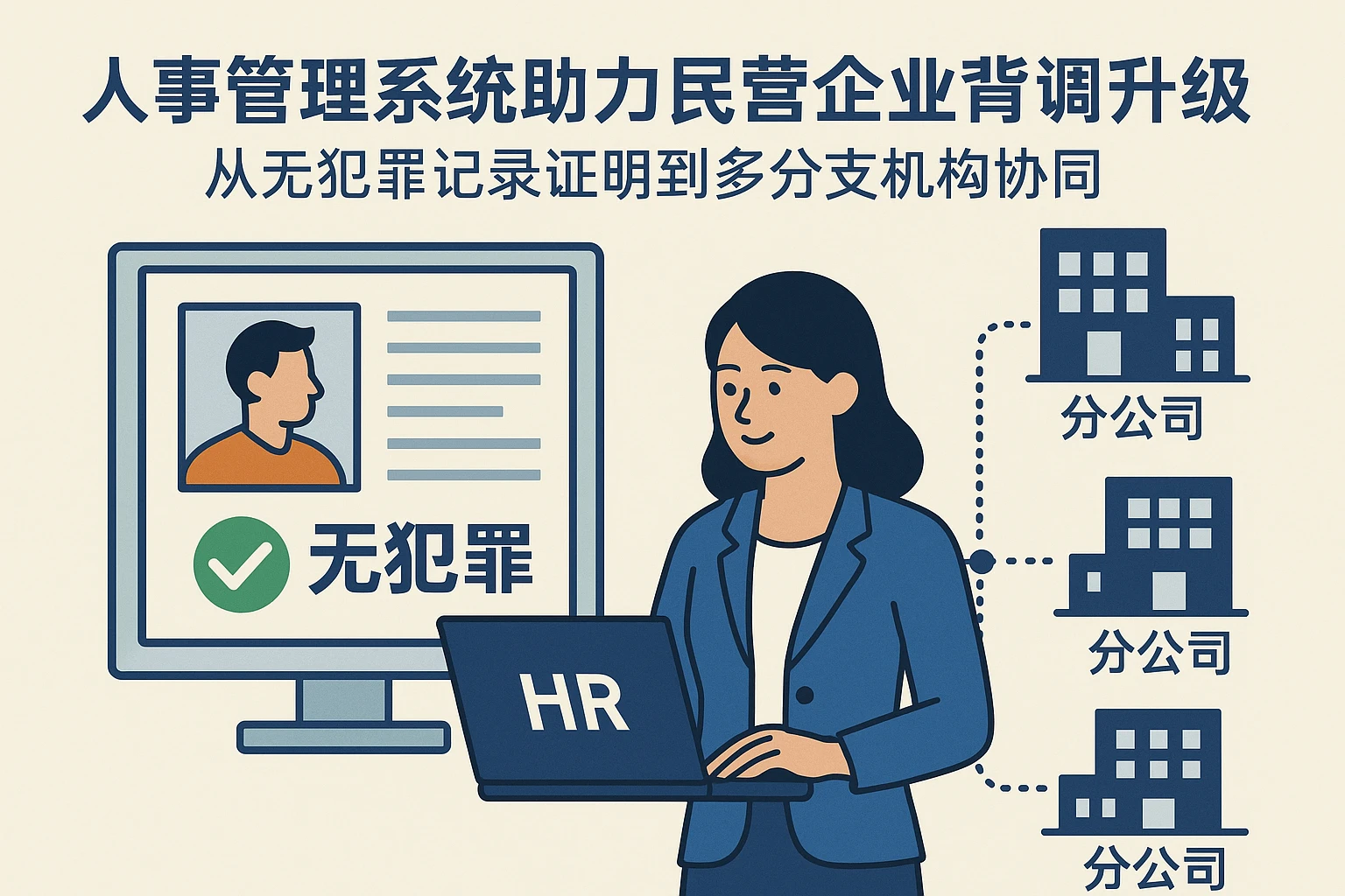 人事管理系统助力民营企业背调升级:从无犯罪记录证明到多分支机构协同