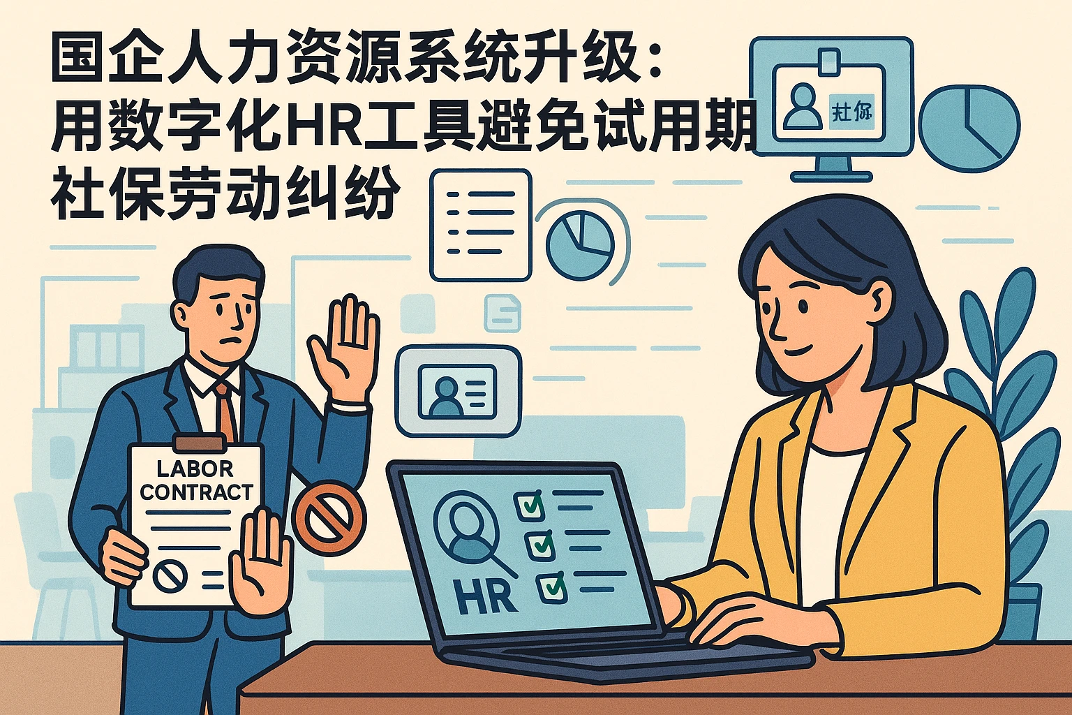 国企人力资源系统升级:用数字化HR工具避免试用期社保劳动纠纷