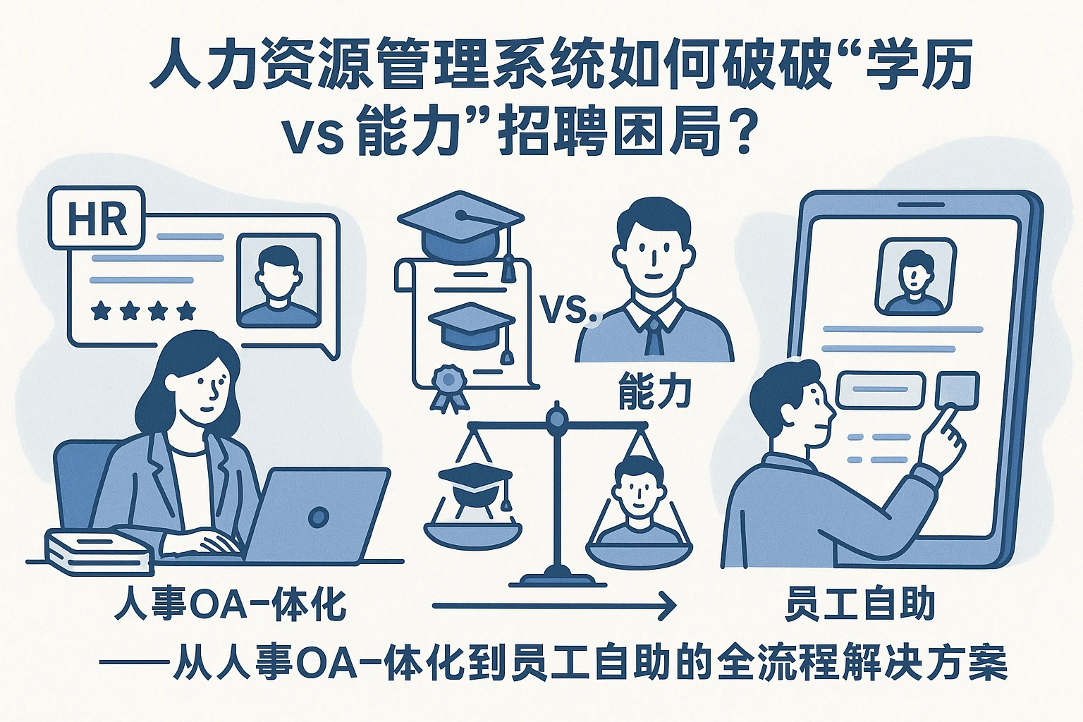 人力资源管理系统如何破解“学历vs能力”招聘困局?——从人事OA一体化到员工自助的全流程解决方案