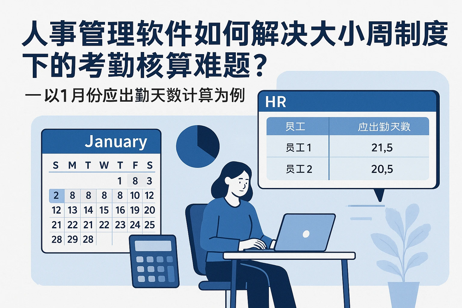 人事管理软件如何解决大小周制度下的考勤核算难题?——以1月份应出勤天数计算为例