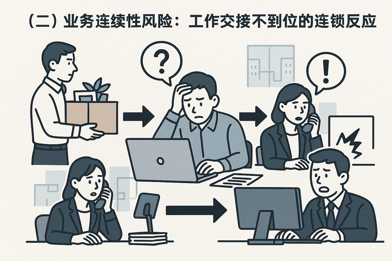 （二）业务连续性风险：工作交接不到位的连锁反应