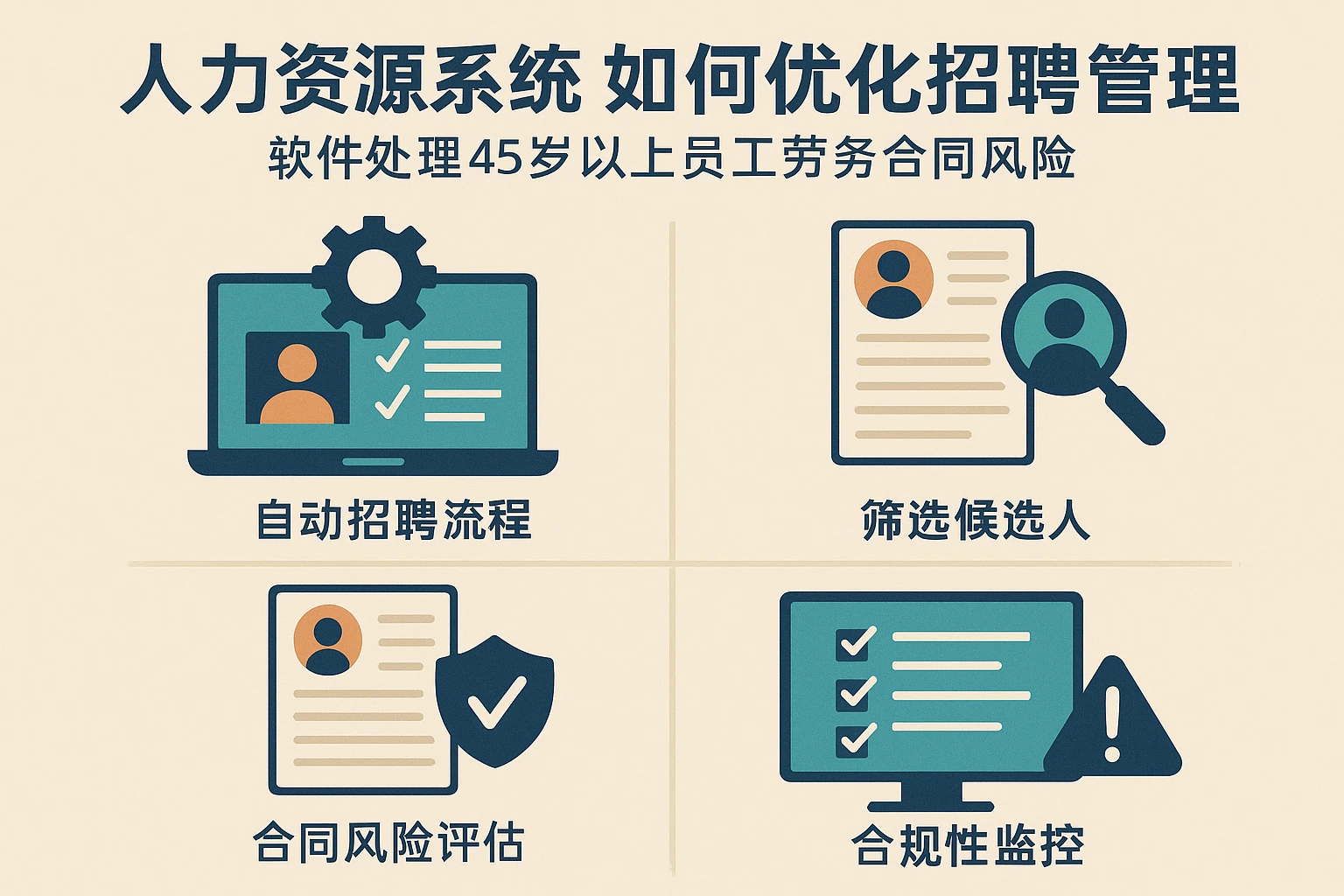 人力资源系统如何优化招聘管理软件处理45岁以上员工劳务合同风险