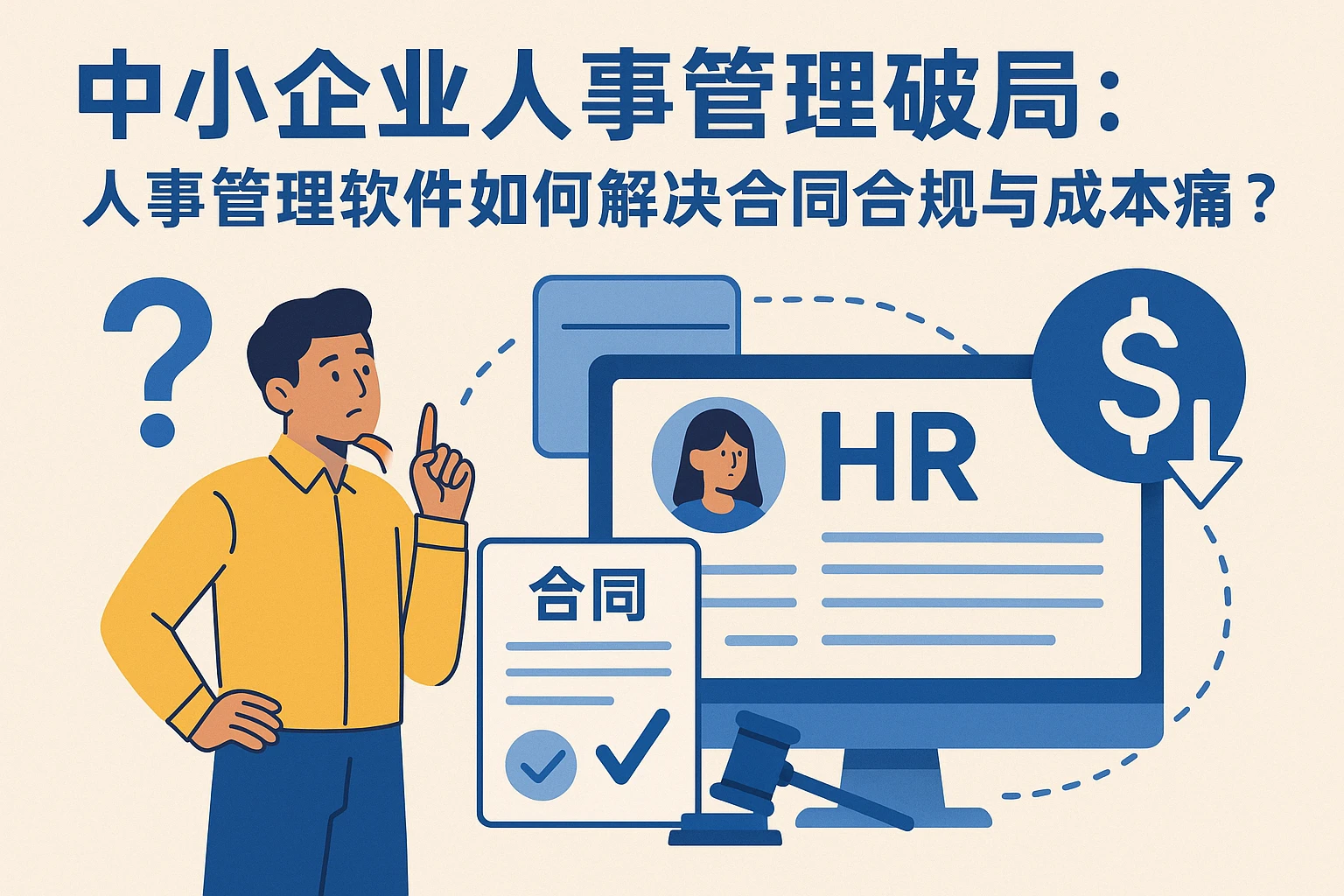 中小企业人事管理破局：人事管理软件如何解决合同合规与成本痛点？