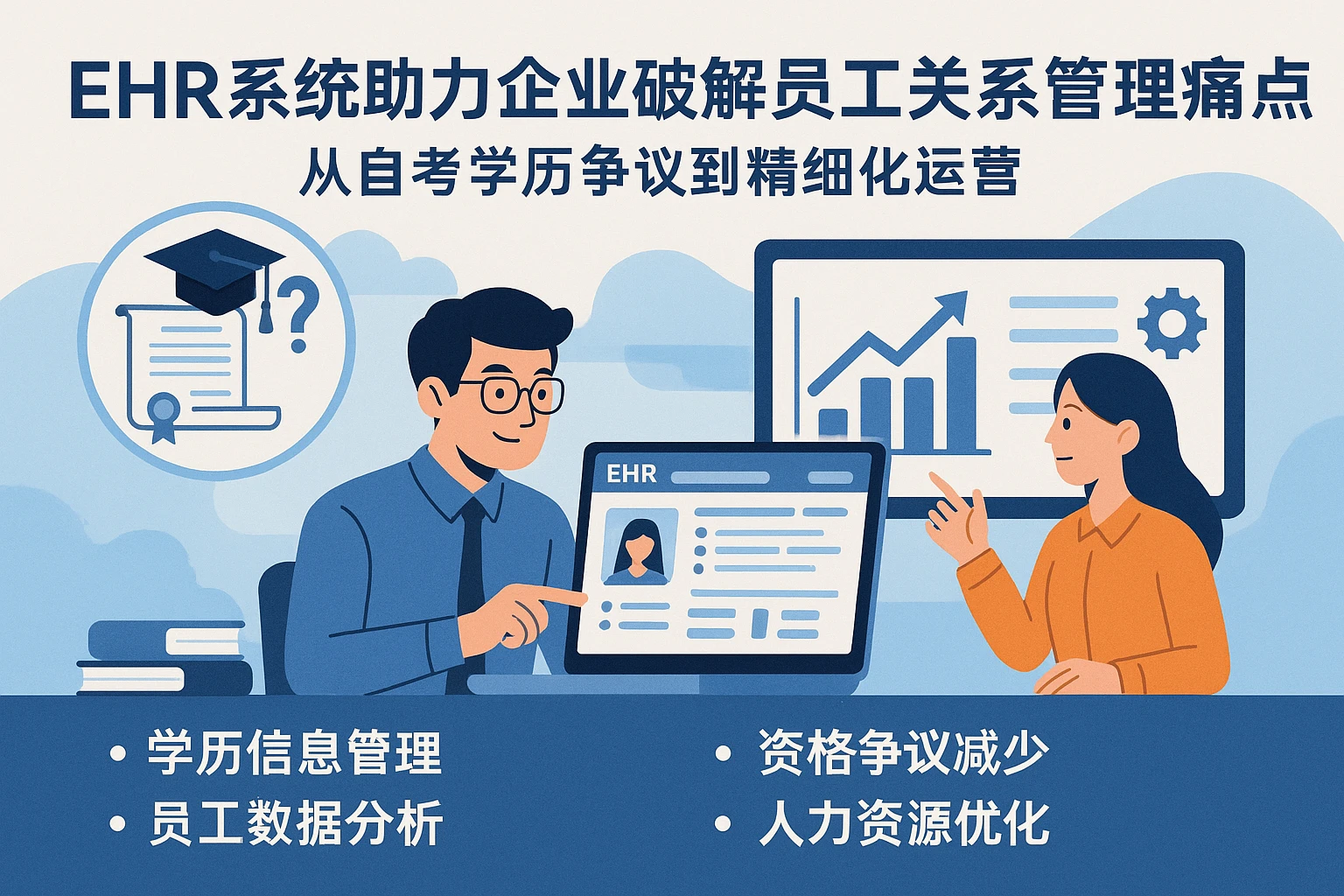 EHR系统助力企业破解员工关系管理痛点:从自考学历争议到精细化运营