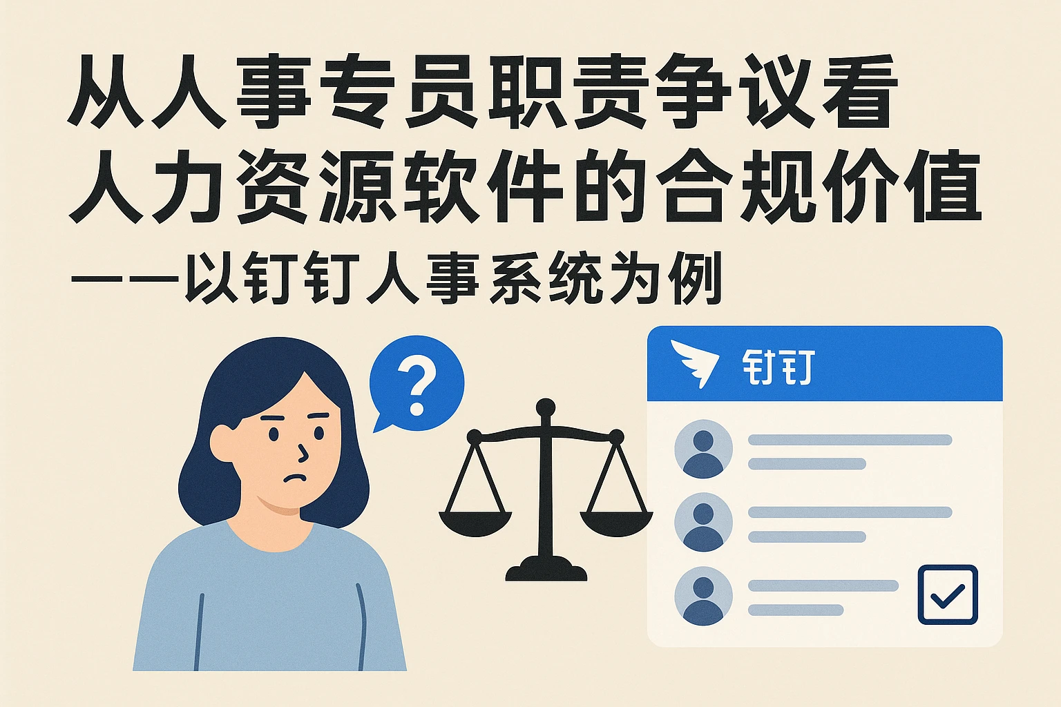 从人事专员职责争议看人力资源软件的合规价值——以钉钉人事系统为例